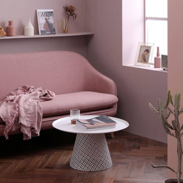 ขาย โต๊ะกลางดีไซน์สีขาว Circle White Coffee Table ลด ราคา