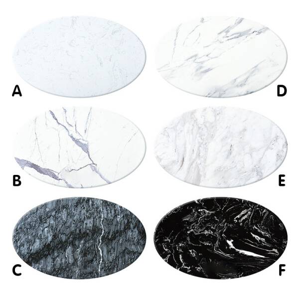 ขาย โต๊ะกลางยาวลายหินอ่อนสองชั้น 2 Layers Oval Marble Coffee Table ลด