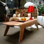 ขาย โต๊ะกลางสำหรับแต่งบ้านสไตล์มินิมอล Creative Curved Wooden Coffee Table II พิเศษ