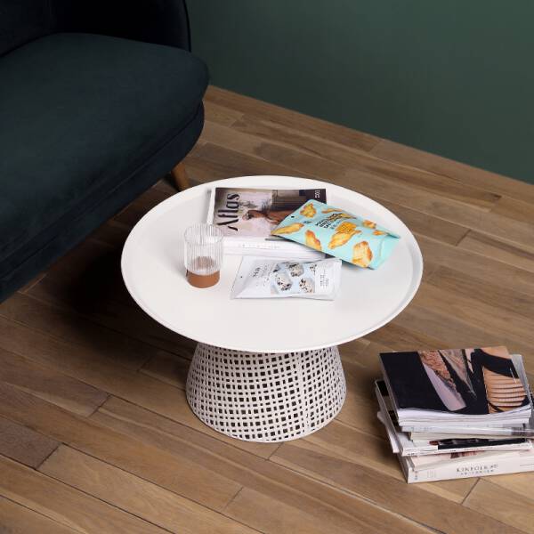 ขาย โต๊ะกลางดีไซน์สีขาว Circle White Coffee Table พิเศษ