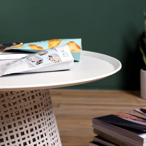 ขาย โต๊ะกลางดีไซน์สีขาว Circle White Coffee Table ลด