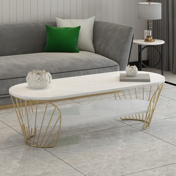 ขาย โต๊ะกลางสองชั้นสไตล์ยุโรป 2 Layers Luxury Coffee Table ลด
