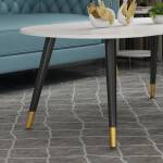 ขาย โต๊ะกลางท็อปสี่เหลี่ยมผืนผ้าหินอ่อน Rectangle Marble Coffee Table ลด