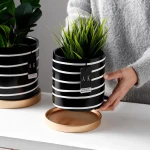 ขาย กระถางต้นไม้สำหรับตกแต่งบ้าน Zebra Flower Pot