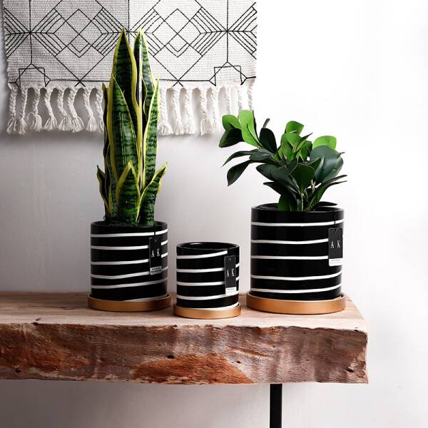 ขาย กระถางต้นไม้สำหรับตกแต่งบ้าน Zebra Flower Pot