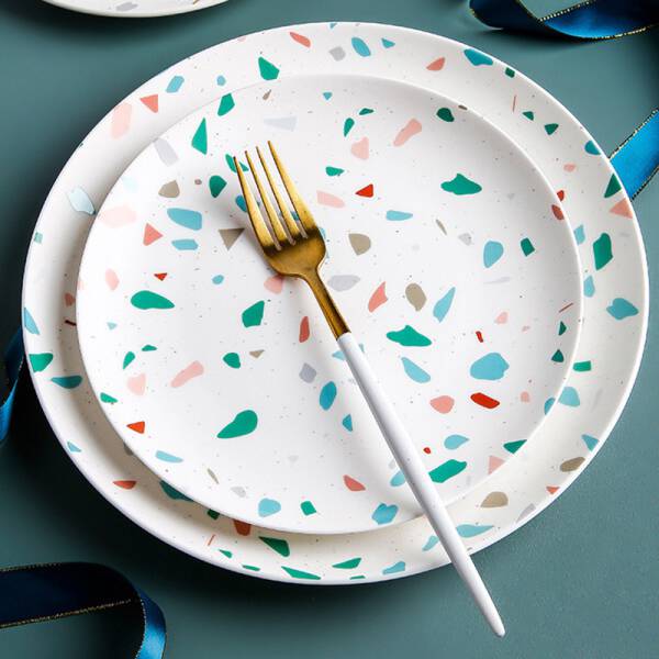 ขาย จานลายหินขัด Terrazzo Decorative Plate