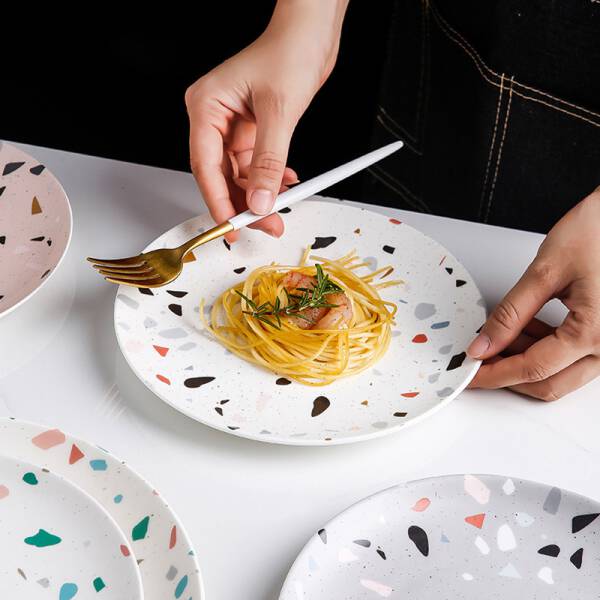 ขาย จานลายหินขัด Terrazzo Decorative Plate