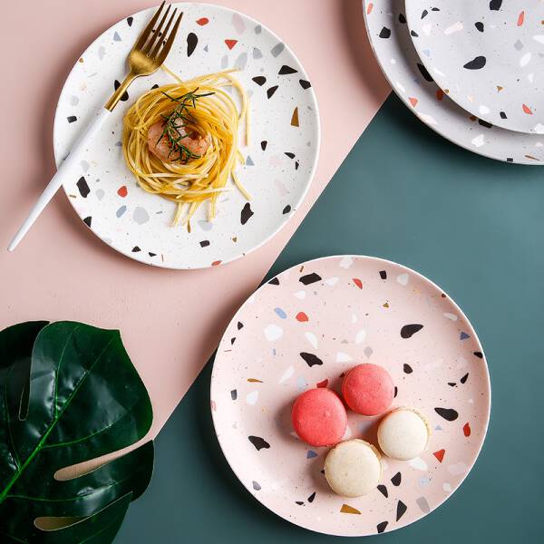 ขาย จานลายหินขัด Terrazzo Decorative Plate