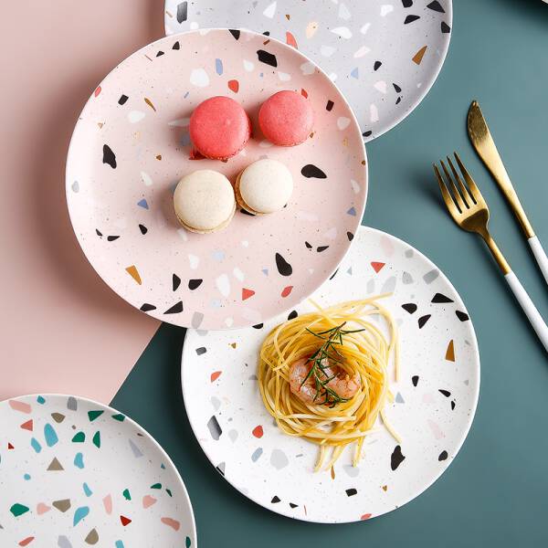 ขาย จานลายหินขัด Terrazzo Decorative Plate