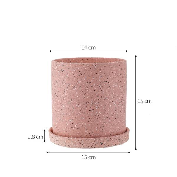 ขาย กระถางต้นไม้มงคล ลายหินขัด Terrazzo Flower Pot