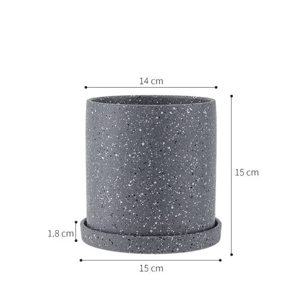 ขาย กระถางต้นไม้มงคล ลายหินขัด Terrazzo Flower Pot