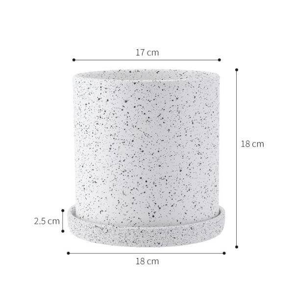 ขาย กระถางต้นไม้มงคล ลายหินขัด Terrazzo Flower Pot