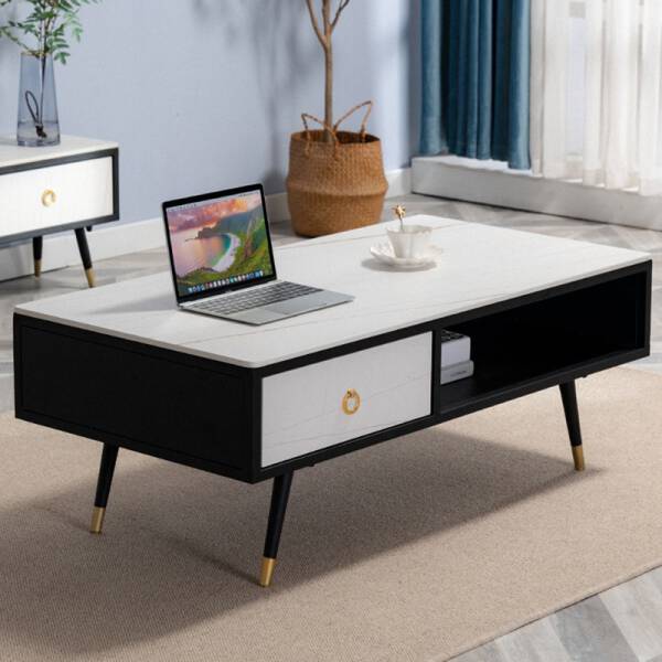 ขาย โต๊ะกลางทรงเหลี่ยมสไตล์ยุโรป Coffee Table With Drawer II