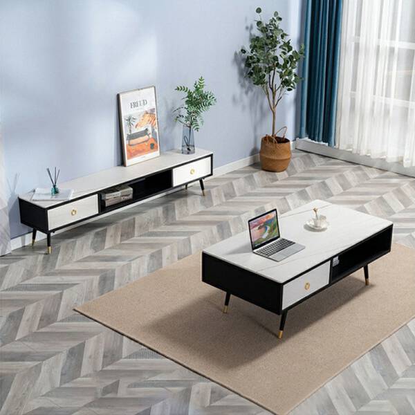 ขาย โต๊ะกลางทรงเหลี่ยมสไตล์ยุโรป Coffee Table With Drawer II