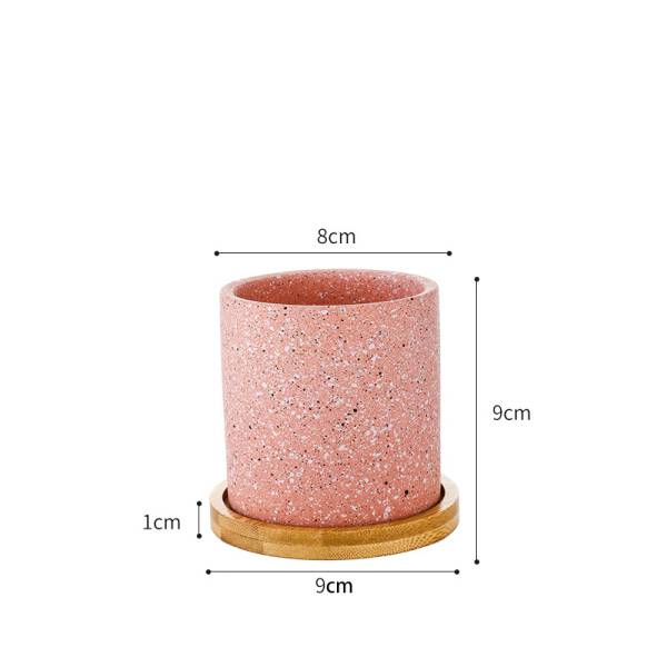 ขาย กระถางต้นไม้มงคล ลายหินขัด Terrazzo Flower Pot