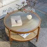 ขาย ชุดโต๊ะห้องรับแขก Double Round Natural Rattan Table