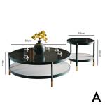 ขาย โต๊ะกลางหินอ่อน ชุด 2 ตัว Creative Luxury Circle Coffee Table Set