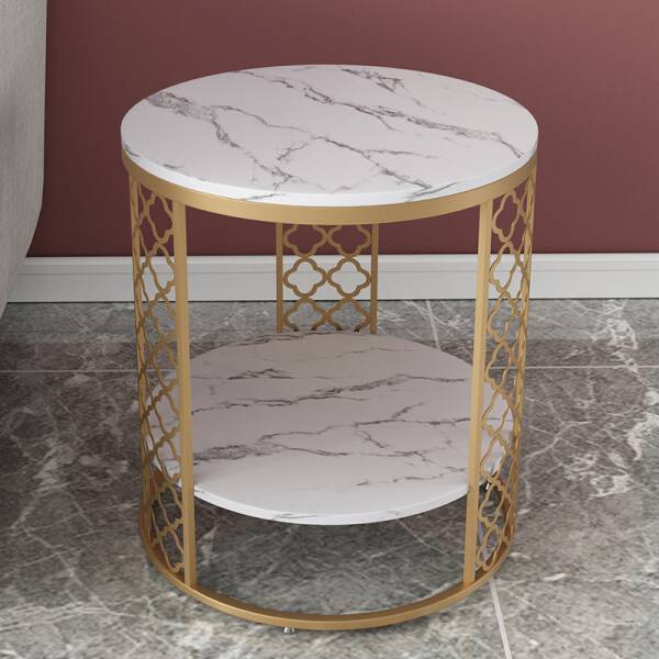 ขาย โต๊ะข้างท๊อปหินอ่อน Marble Side Table II