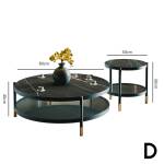 ขาย โต๊ะกลางหินอ่อน ชุด 2 ตัว Creative Luxury Circle Coffee Table Set
