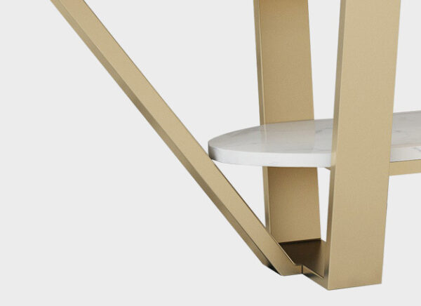 ขาย โต๊ะกลางยาวลายหินอ่อนสองชั้น 2 Layers Oval Coffee Table