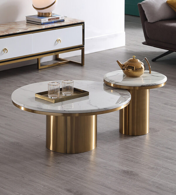 ขาย ชุดโต๊ะกลางท็อปหินอ่อน Luxury Coffee Table IV
