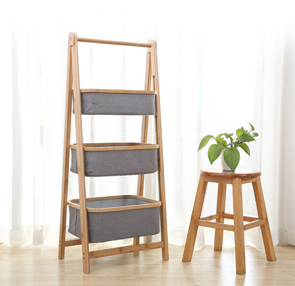 ราคา ตะกร้าผ้า Bamboo Storage Rack