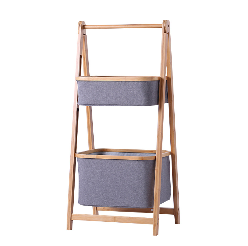 ราคา ตะกร้าผ้า Bamboo Storage Rack