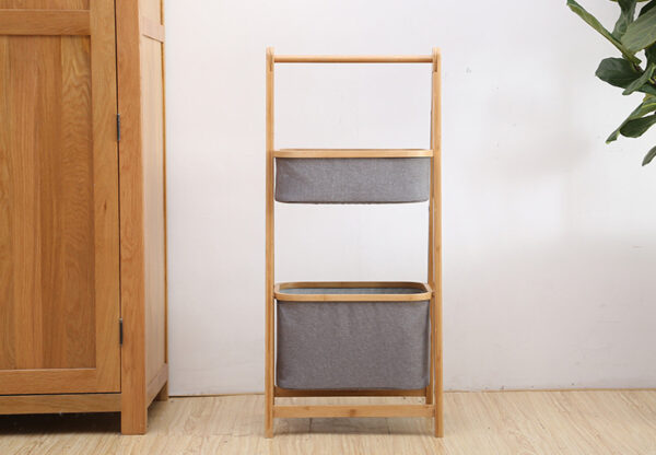ราคา ตะกร้าผ้า Bamboo Storage Rack