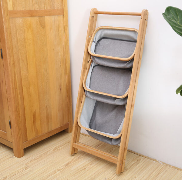 ราคา ตะกร้าผ้า Bamboo Storage Rack