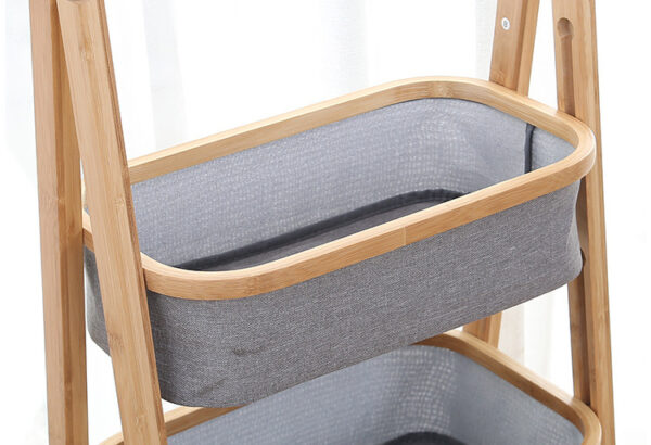 ราคา ตะกร้าผ้า Bamboo Storage Rack