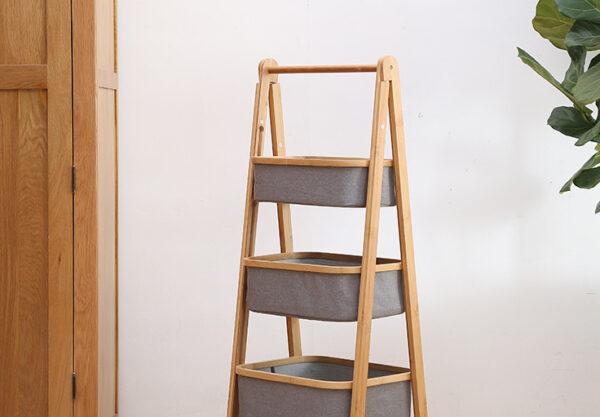 ราคา ตะกร้าผ้า Bamboo Storage Rack