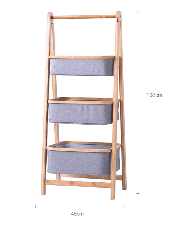 ราคา ตะกร้าผ้า Bamboo Storage Rack