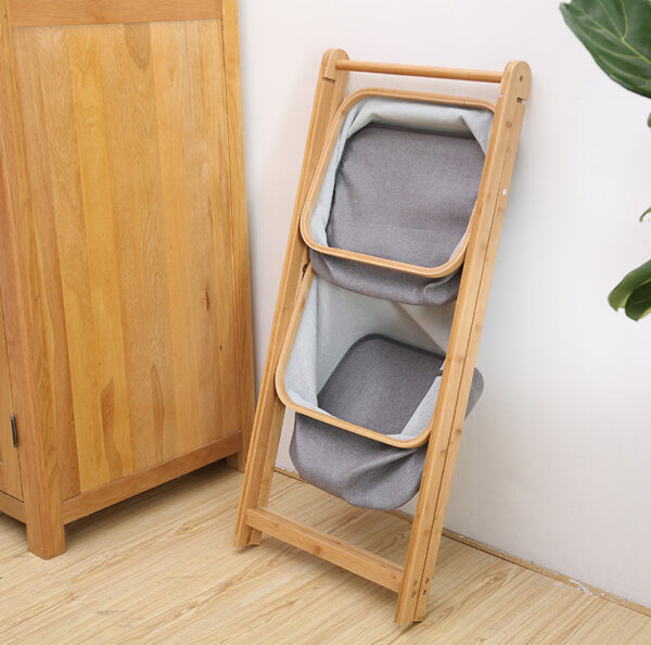 ราคา ตะกร้าผ้า Bamboo Storage Rack