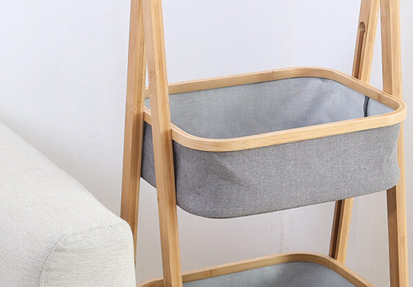 ราคา ตะกร้าผ้า Bamboo Storage Rack