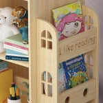 ขาย ชั้นเก็บหนังสือตั้งพื้นหมุนได้ 360 องศา Wooden Rotating BookShelf