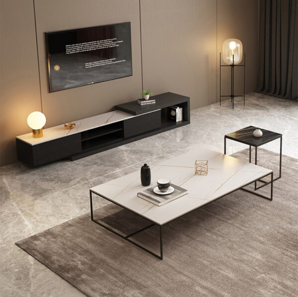 ขาย โต๊ะกลางท็อปหินอ่อน Rectangle Marble Coffee Table II