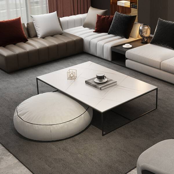 ขาย โต๊ะกลางท็อปหินอ่อน Rectangle Marble Coffee Table II