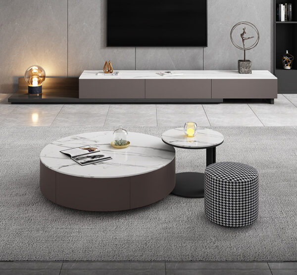 ขาย ชุดโต๊ะกลางอเนกประสงค์พร้อมม้านั่ง Round Center Table Set
