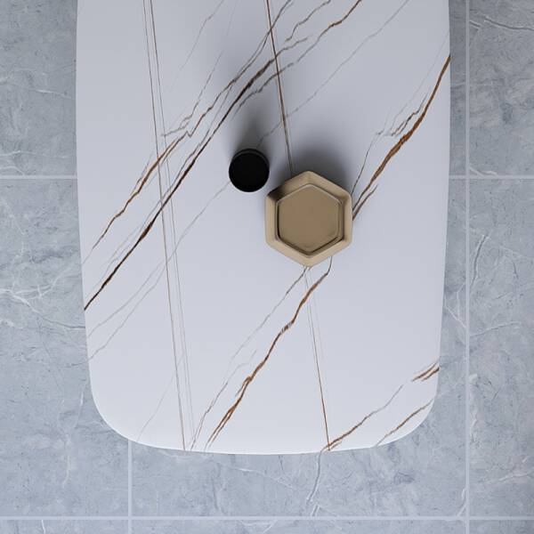 ขาย โต๊ะกลางท็อปหินอ่อน Rectangle Luxury Coffee Table