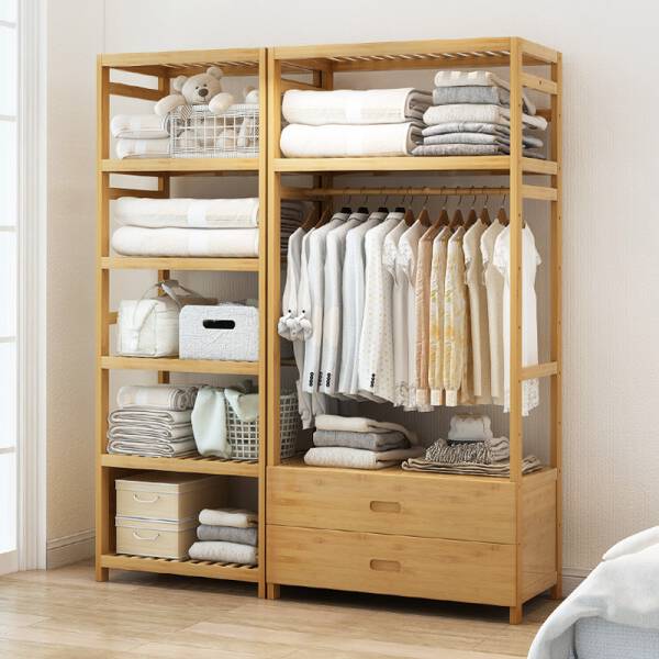 ขาย ราวแขวนผ้า Bamboo Clothes Shelf V