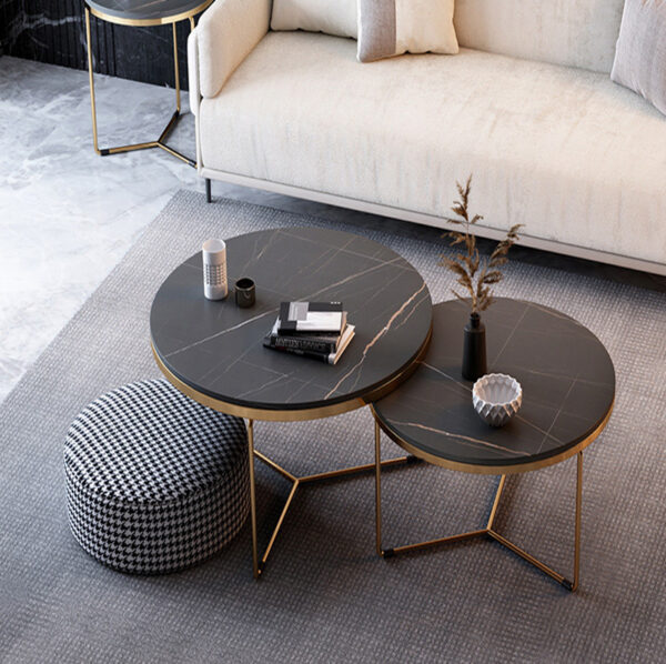 ขาย โต๊ะกลางหินอ่อน ชุด 2 ตัว Nordic Coffee Table Set II