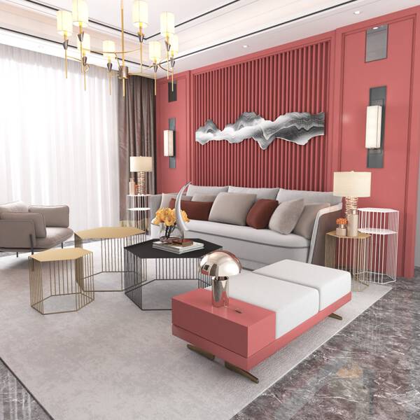 ขาย โต๊ะกลางหกเหลี่ยม Steel Hexagon Coffee Table
