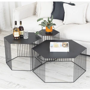 ขาย โต๊ะกลางหกเหลี่ยม Steel Hexagon Coffee Table