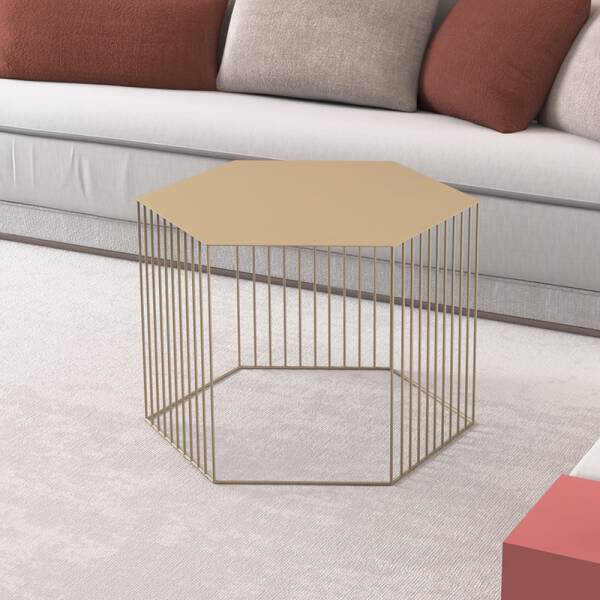 ขาย โต๊ะกลางหกเหลี่ยม Steel Hexagon Coffee Table