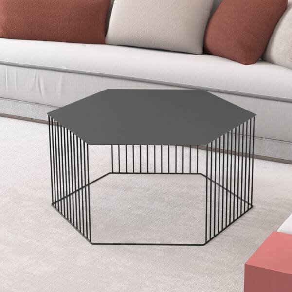 ขาย โต๊ะกลางหกเหลี่ยม Steel Hexagon Coffee Table