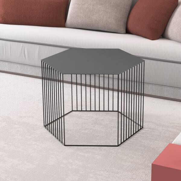 ขาย โต๊ะกลางหกเหลี่ยม Steel Hexagon Coffee Table