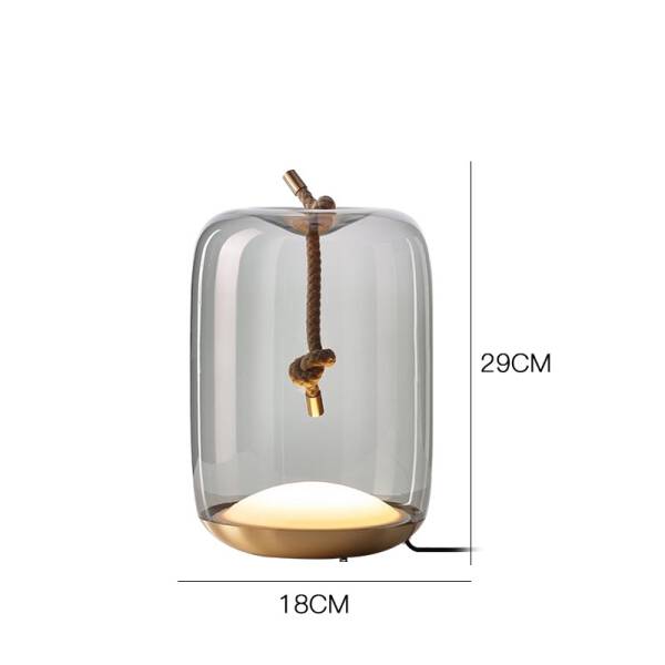 ขาย โคมไฟแก้วสำหรับตกแต่งบ้าน Rope Designed Table Lamp