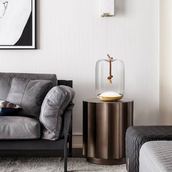 ขาย โคมไฟแก้วสำหรับตกแต่งบ้าน Rope Designed Table Lamp