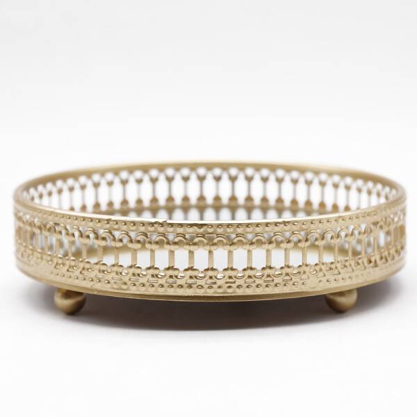ขาย ถาดกระจกสำหรับแต่งบ้าน Golden Decorative Tray II