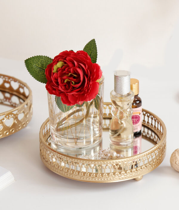 ขาย ถาดกระจกสำหรับแต่งบ้าน Golden Decorative Tray II